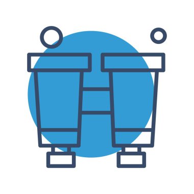 Vektör Binoküler Simgesi, vektör illüstrasyonu