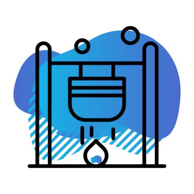  Vektör pişirme Ico, vektör illüstrasyonu