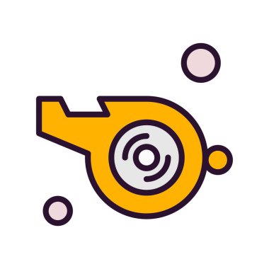 Vektör düdüğü Simgesi, vektör illüstrasyonu