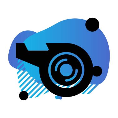 Vektör düdüğü Simgesi, vektör illüstrasyonu