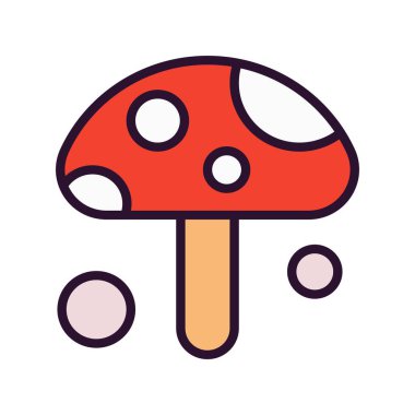  Vektör mantar Ico, vektör illüstrasyonu