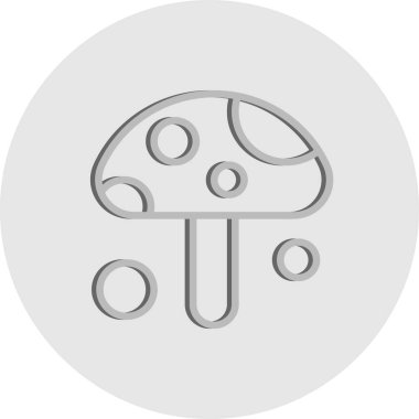  Vektör mantar Ico, vektör illüstrasyonu