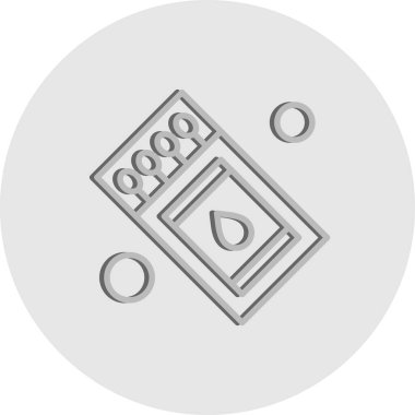 Vektör kibrit kutusu Ico, vektör illüstrasyonu