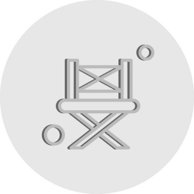  Sandalye Simgesi, vektör illüstrasyonu