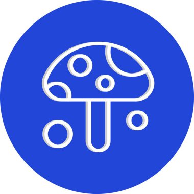  Vektör mantar Ico, vektör illüstrasyonu