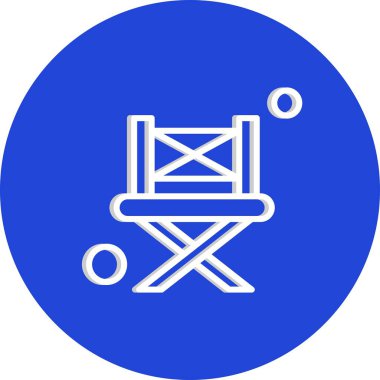  Sandalye Simgesi, vektör illüstrasyonu