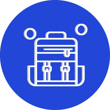  Vektör sırt çantası Ico, vektör illüstrasyonu