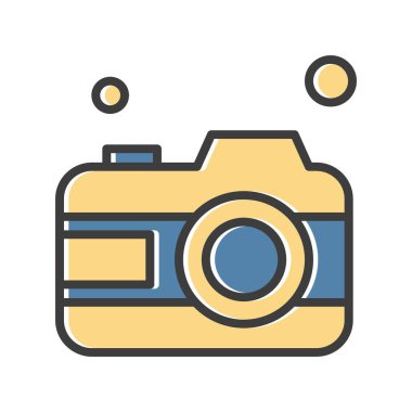  Kamera simgesi, vektör illüstrasyonu