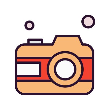  Kamera Simgesi, Vektör illüstrasyonu