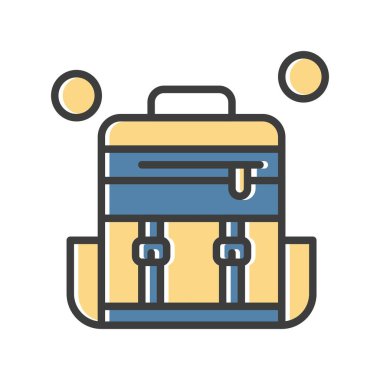  Vektör sırt çantası Ico, vektör illüstrasyonu