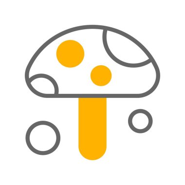  Vektör mantar Ico, vektör illüstrasyonu