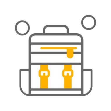  Vektör sırt çantası Ico, vektör illüstrasyonu