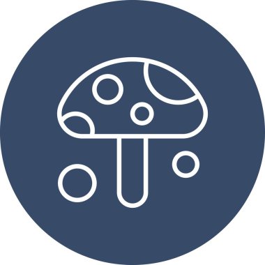  Vektör mantar Ico, vektör illüstrasyonu