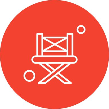  Sandalye Simgesi, vektör illüstrasyonu