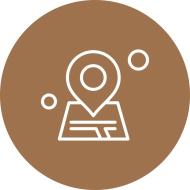 konum web simgesi, vektör illüstrasyonu