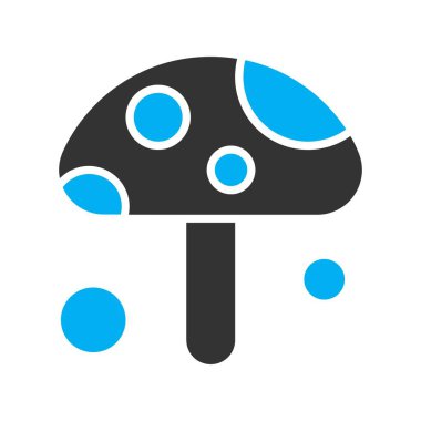  Vektör mantar Ico, vektör illüstrasyonu