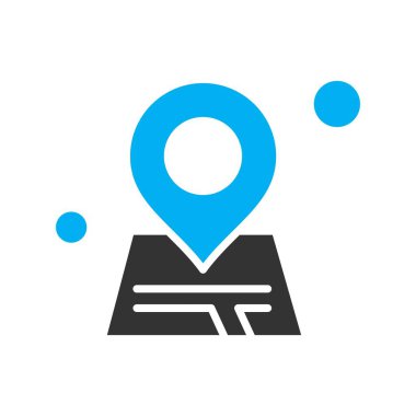 konum web simgesi, vektör illüstrasyonu
