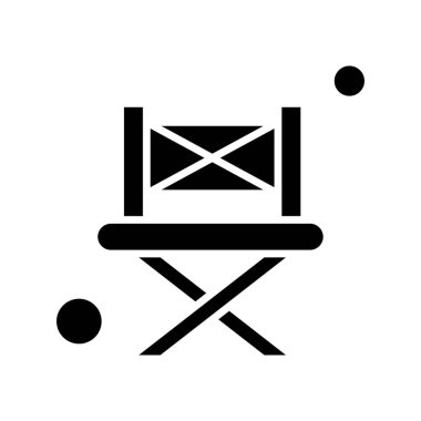  Sandalye Simgesi, vektör illüstrasyonu