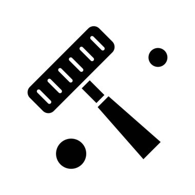 Vektör bahçesi tırmık simgesi, vektör illüstrasyonu