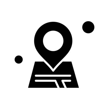 konum web simgesi, vektör illüstrasyonu