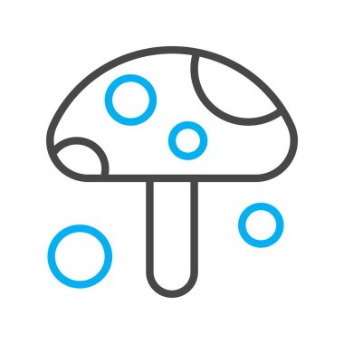  Vektör mantar Ico, vektör illüstrasyonu