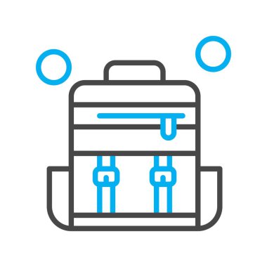  Vektör sırt çantası Ico, vektör illüstrasyonu