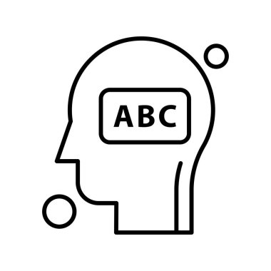 İnsan kafasının vektör illüstrasyonu 