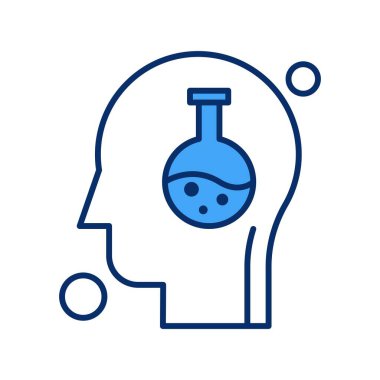  Test tübü simgesi, vektör illüstrasyonu