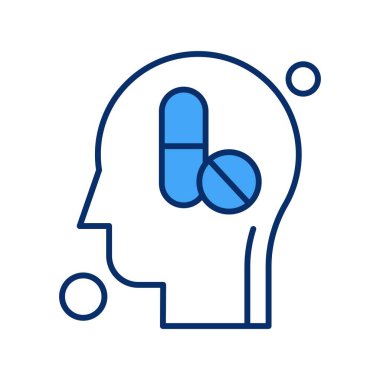 İnsan kafasının vektör illüstrasyonu 