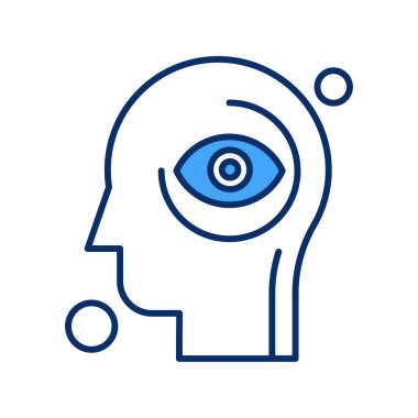 İnsan kafasının vektör illüstrasyonu 