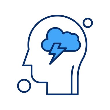 Contour bulut vektör illüstrasyonu