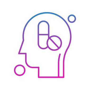 İnsan kafasının vektör illüstrasyonu 