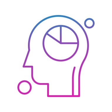 İnsan kafasının vektör illüstrasyonu 