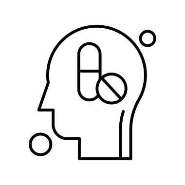 İnsan kafasının vektör illüstrasyonu 