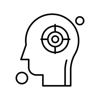 İnsan kafasının vektör illüstrasyonu 