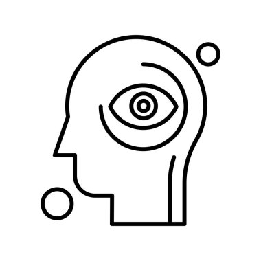 İnsan kafasının vektör illüstrasyonu 