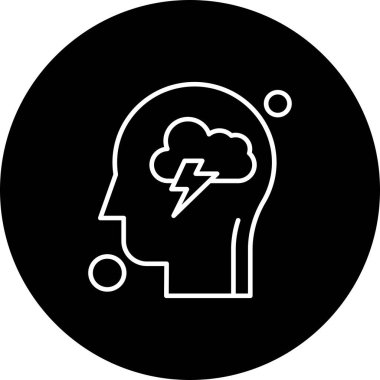 Contour bulut vektör illüstrasyonu