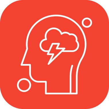 Contour bulut vektör illüstrasyonu