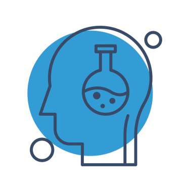  Test tübü simgesi, vektör illüstrasyonu