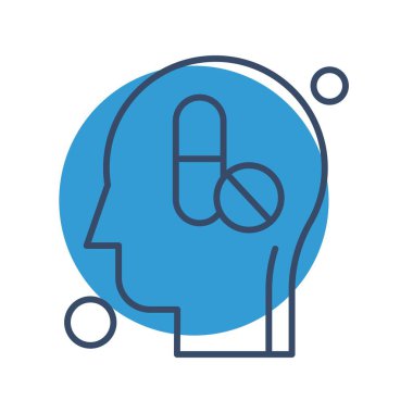 İnsan kafasının vektör illüstrasyonu 