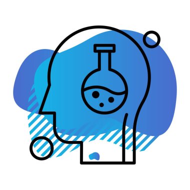  Test tübü simgesi, vektör illüstrasyonu