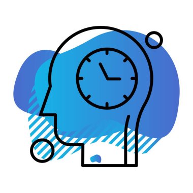 Renkli Vektör Saat Simgesi 