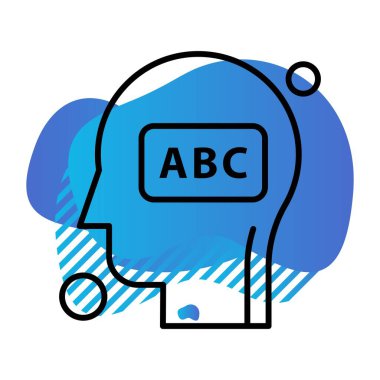 İnsan kafasının vektör illüstrasyonu 