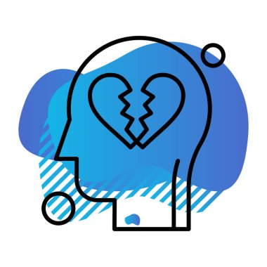 İnsan kafasının vektör illüstrasyonu 