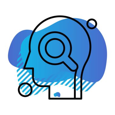 İnsan kafasının vektör illüstrasyonu 