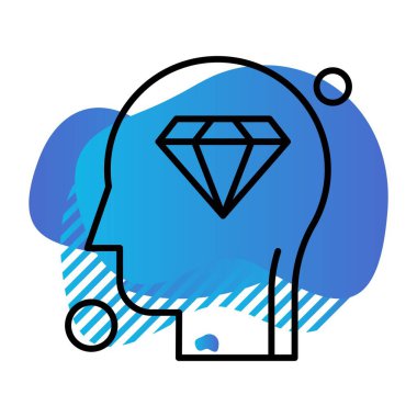 Elmas simgesi vektör illüstrasyonu