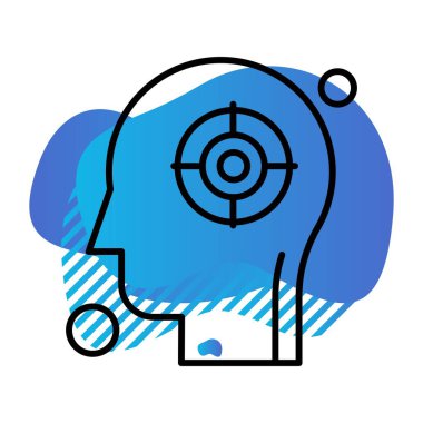 İnsan kafasının vektör illüstrasyonu 