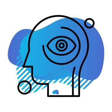 İnsan kafasının vektör illüstrasyonu 