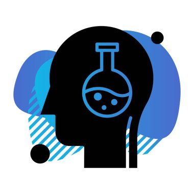  Test tübü simgesi, vektör illüstrasyonu