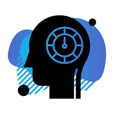 İnsan kafasının vektör illüstrasyonu 